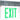 LED Edge-Lit Recessed Exit Sign  GREEN